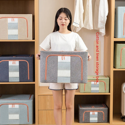 Home Quilt Storage Bag Foldable Non-Woven Transparent Window Storage Bag