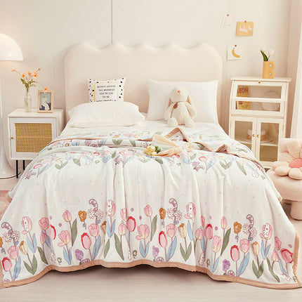 Frettchendecke, Plüsch-Fleecedecke, flauschige Decke, plüschige weiche Decke für Schlafsofa, warme kuschelige Decke