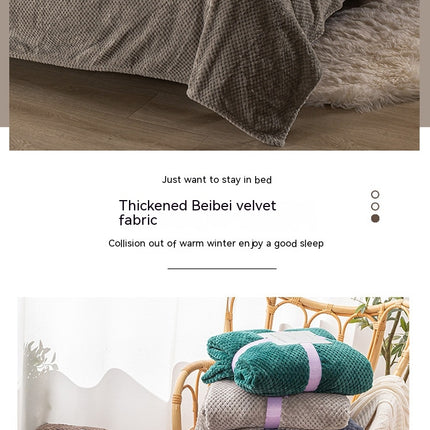 Facecloth blanket, plush fleece blanket, pineapple plaid fluffy blanket, solid color soft blanket for sofa bed, warm cozy blanket