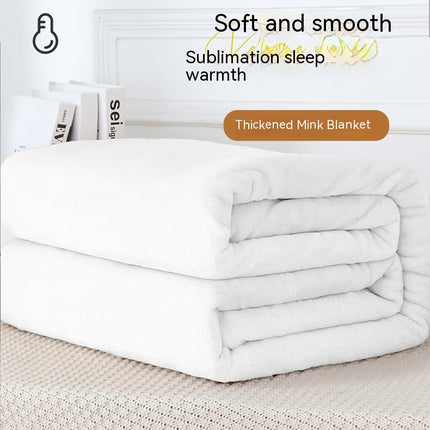 Facecloth Blanket, Plush Fleece Blanket, Mink Fluffy Blanket, Solid Color Soft Blanket for Sofa Bed, Warm and Cozy Blanket