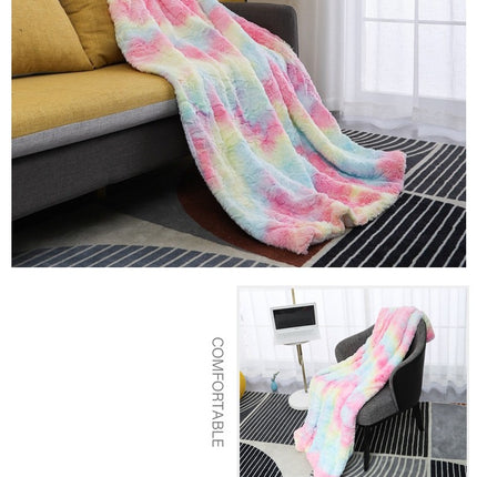 Cashmere Blanket,Pv Fleece Fluffy Blanket,Plush Soft Blanket for Sofa Bed,Plush Fleece Blanket,Warm and Cozy Blanket