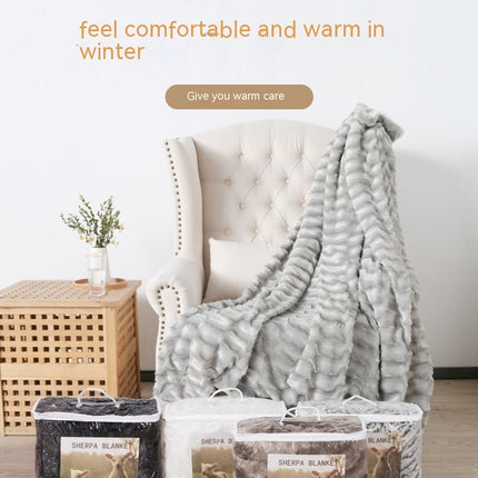 Cashmere Blanket,Pv Fleece Fluffy Blanket,Plush Soft Blanket for Sofa Bed,Plush Fleece Blanket,Warm and Cozy Blanket