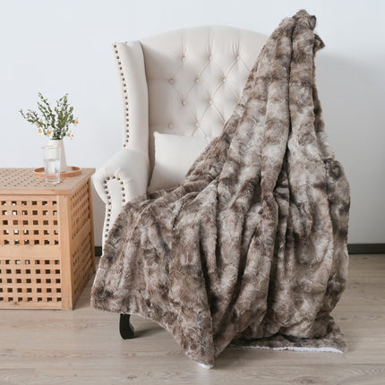 Cashmere Blanket,Pv Fleece Fluffy Blanket,Plush Soft Blanket for Sofa Bed,Plush Fleece Blanket,Warm and Cozy Blanket