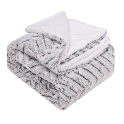Cashmere Blanket,Pv Fleece Fluffy Blanket,Plush Soft Blanket for Sofa Bed,Plush Fleece Blanket,Warm and Cozy Blanket