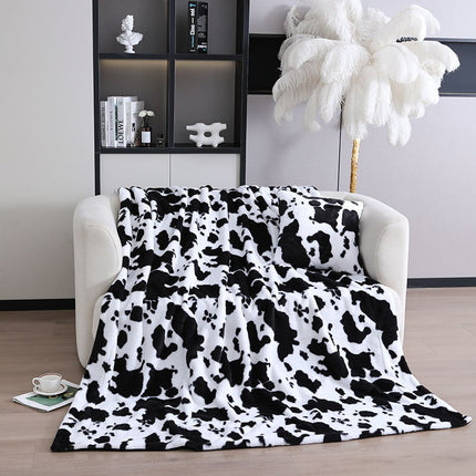 Cashmere Blanket, Faux Rabbit Fur Fluffy Blanket, Printed Milk Textured Plush Soft Blanket, Fluffy Fleece Blanket, For Sofa Bed, Warm and Cozy Coveri