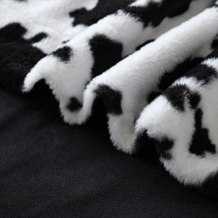 Cashmere Blanket, Faux Rabbit Fur Fluffy Blanket, Printed Milk Textured Plush Soft Blanket, Fluffy Fleece Blanket, For Sofa Bed, Warm and Cozy Coveri