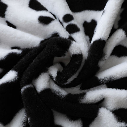 Cashmere Blanket, Faux Rabbit Fur Fluffy Blanket, Printed Milk Textured Plush Soft Blanket, Fluffy Fleece Blanket, For Sofa Bed, Warm and Cozy Coveri