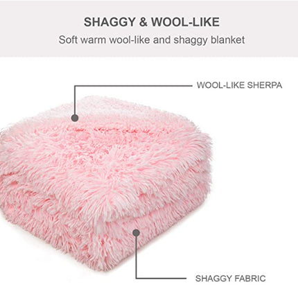 Couverture en laine d'agneau de couleur unie, couverture douce en peluche, couverture à poils longs, moelleuse, chaude et confortable pour lit et canapé