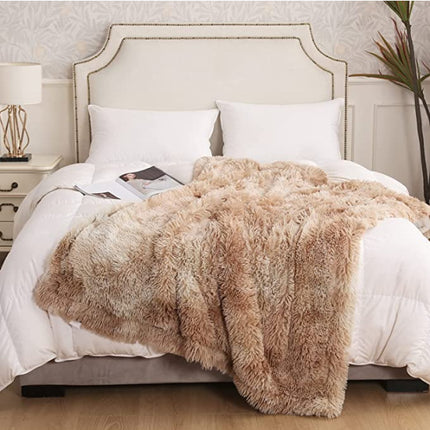 Couverture en laine d'agneau de couleur unie, couverture douce en peluche, couverture à poils longs, moelleuse, chaude et confortable pour lit et canapé