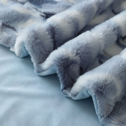 Couverture en cachemire, couverture moelleuse en fausse fourrure de lapin, couverture douce en peluche, couverture en polaire en peluche pour canapé-lit, couverture chaude et confortable