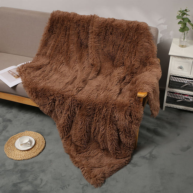 Fluffy Blanket Furry Blanket PV Fleece Sofa Blanket Lightweight Sofa Blanket Kids Small Blanket Nap Cover Blanket For Sofa Chair Bed Car