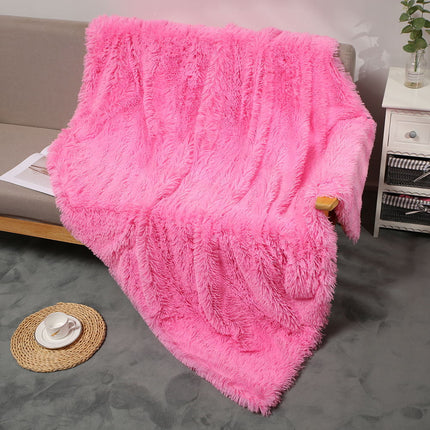 Fluffy Blanket Furry Blanket PV Fleece Sofa Blanket Lightweight Sofa Blanket Kids Small Blanket Nap Cover Blanket For Sofa Chair Bed Car