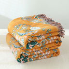 Flower language sofa towel-yellow