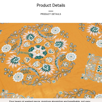 Cotton Tassel Sofa Towel Floral Pattern Double Sided Sofa Cover Dustproof Sofa Blanket Cover Blanket Towel Quilt
