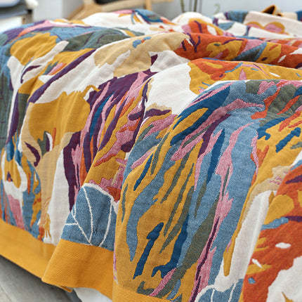 Couverture en coton couverture de canapé-lit en mousseline douce couverture de gaze respirante multicouche pour toutes les saisons couverture en mousseline douce et légère