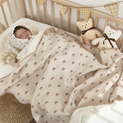Cotton baby swaddling blankets children 4 layers gauze cover baby blanket small quilt newborn wrap cotton bath towel