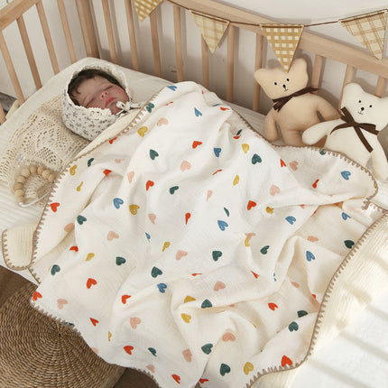 Cotton baby swaddling blankets children 4 layers gauze cover baby blanket small quilt newborn wrap cotton bath towel