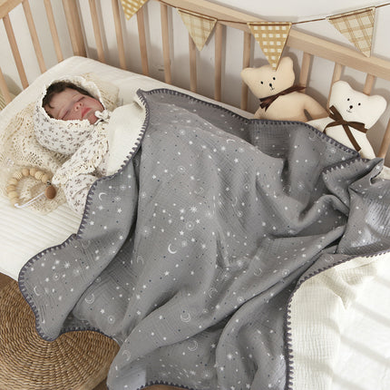 Cotton baby swaddling blankets children 4 layers gauze cover baby blanket small quilt newborn wrap cotton bath towel