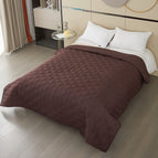 Double line Diamond grid - Chocolate / 30“x70